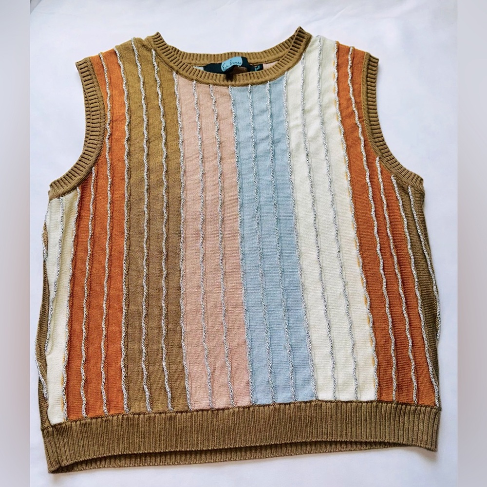 Eva Franco Multicolor Striped Sweater Vest
